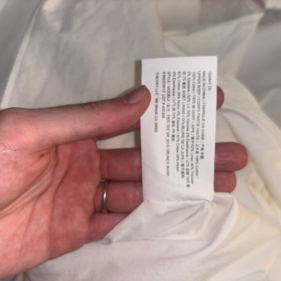 Theory White Tiered Tunic Linen Blend Dress (Size Small) - Picture 13 of 14